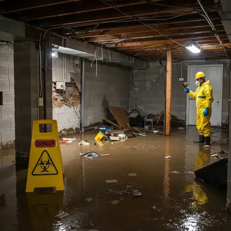 Flooded Basement Electrical Hazard in Fairview, NY Property